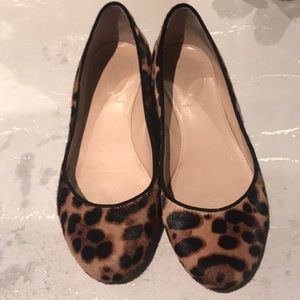 J crew Leopard pony hair flats